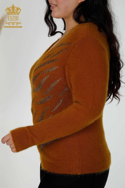 Wholesale Women's Knitwear Sweater Angora Mustard - 16994 | KAZEE - 5