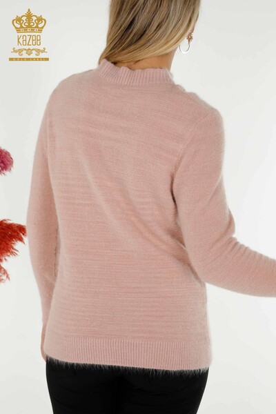 Wholesale Women's Knitwear Sweater Basic Angora Powder - 18830 | KAZEE - 7