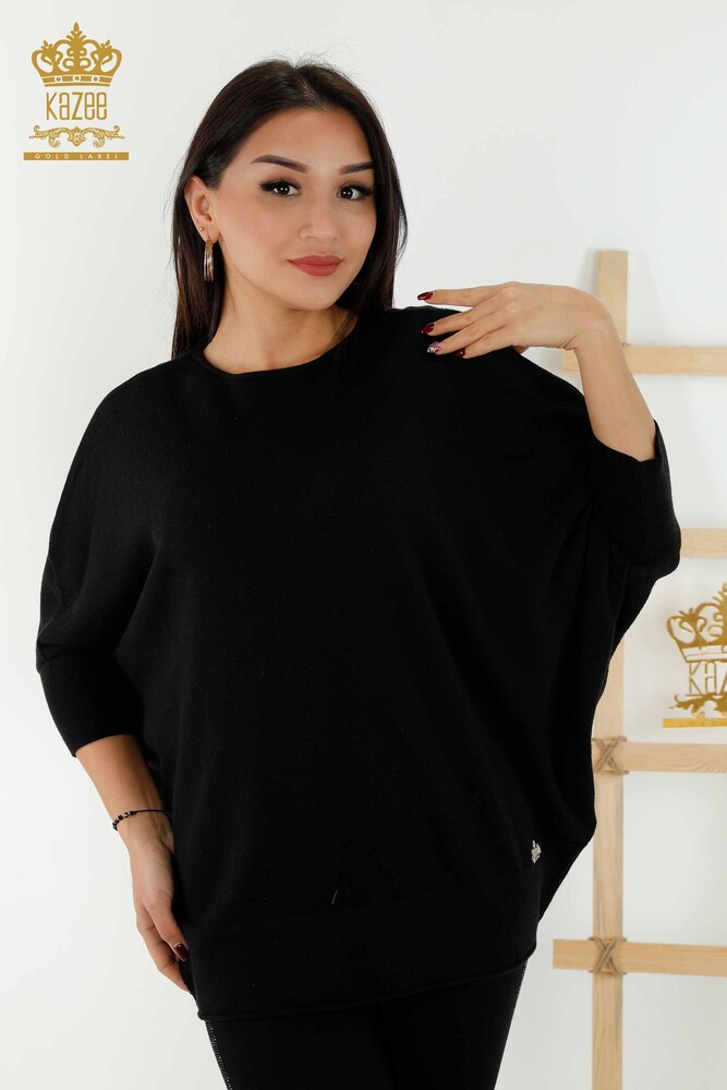 Wholesale Women's Knitwear Sweater - Basic - Black - 30241 | KAZEE - 1