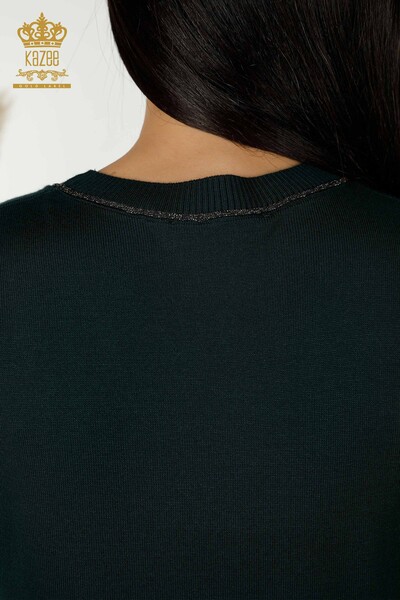 Wholesale Women's Knitwear Sweater - Basic - Dark Green - 30110 | KAZEE - 8