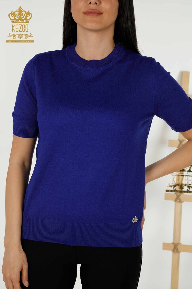 Wholesale Women's Knitwear Sweater Basic Logo Saks - 30254 | KAZEE - 2