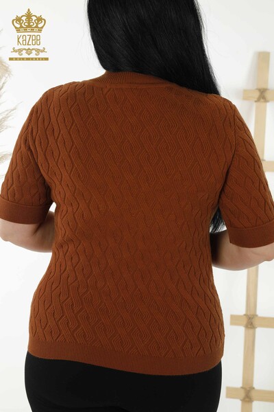 Wholesale Women's Knitwear Sweater - Basic - Tan - 16181 | KAZEE - 5