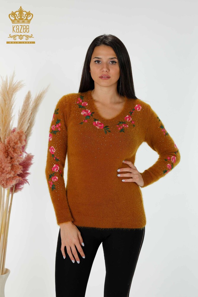 Wholesale Women's Knitwear Sweater Crew Neck - 18916 | KAZEE - 1