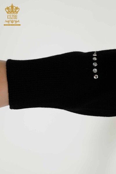 Wholesale Women's Knitwear Sweater - Crew Neck - Black - 30157 | KAZEE - 8