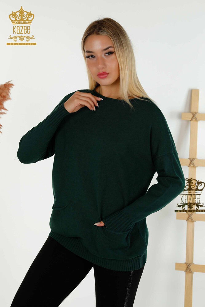 Wholesale Women's Knitwear Sweater Button Detailed Nefti - 30178 | KAZEE - 1