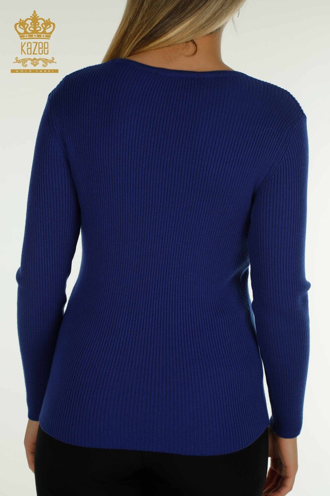 Wholesale Women's Knitwear Sweater with Collar Detail Saks - 30392 | KAZEE - 7