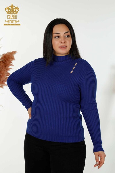 Wholesale Women's Knitwear Sweater with Hole Detail Saks - 30395 | KAZEE 