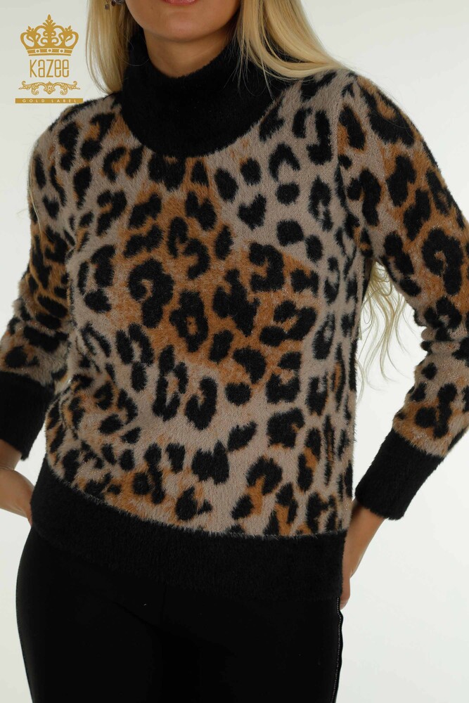 Wholesale Women's Knitwear Sweater Leopard Patterned - 30631 | KAZEE - 2