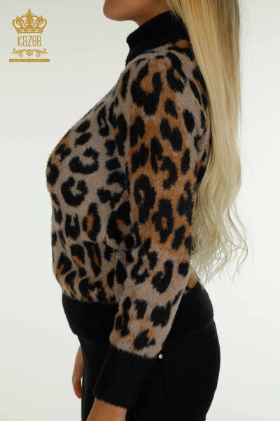 Wholesale Women's Knitwear Sweater Leopard Patterned - 30631 | KAZEE - 5