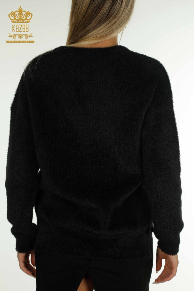 Wholesale Women's Knitwear Sweater Long Sleeve Black - 30775 | KAZEE - 7