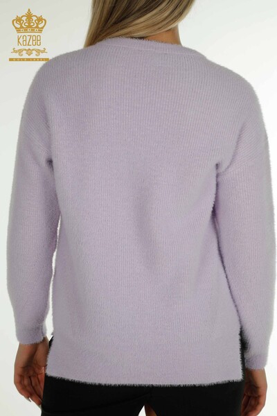 Wholesale Women's Knitwear Sweater Long Sleeve Lilac - 30775 | KAZEE - 6