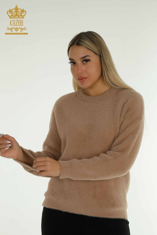 Wholesale Women's Knitwear Sweater Long Sleeve Mink - 30775 | KAZEE - 1