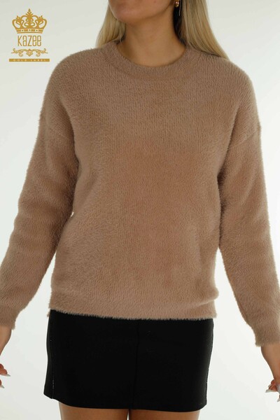 Wholesale Women's Knitwear Sweater Long Sleeve Mink - 30775 | KAZEE - 2