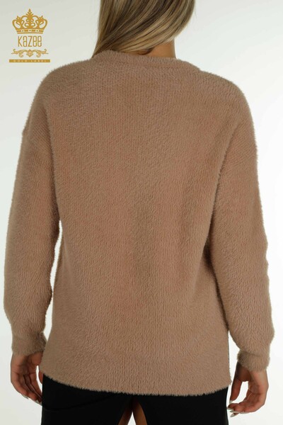 Wholesale Women's Knitwear Sweater Long Sleeve Mink - 30775 | KAZEE - 9