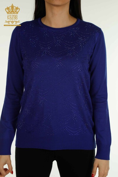 Wholesale Women's Knitwear Sweater Long Sleeve Saks - 30635 | KAZEE - 2