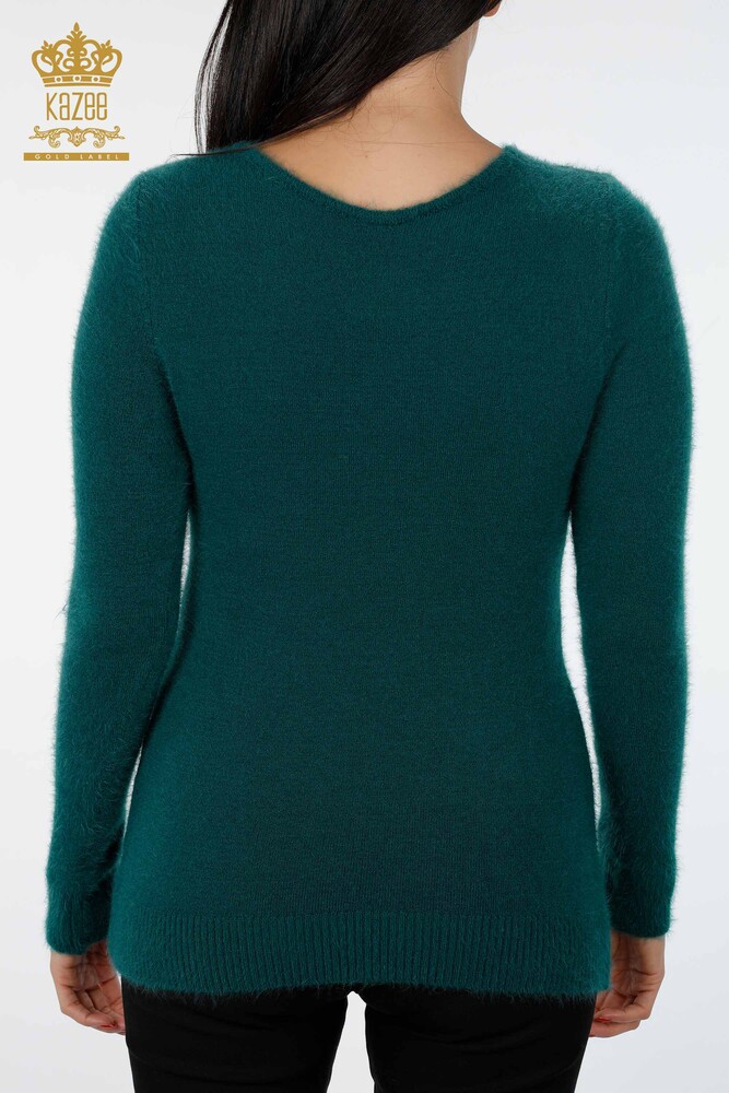 Wholesale Women's Knitwear Sweater Hair Knitted Angora Long Sleeve Basic - 18473 | KAZEE - 10