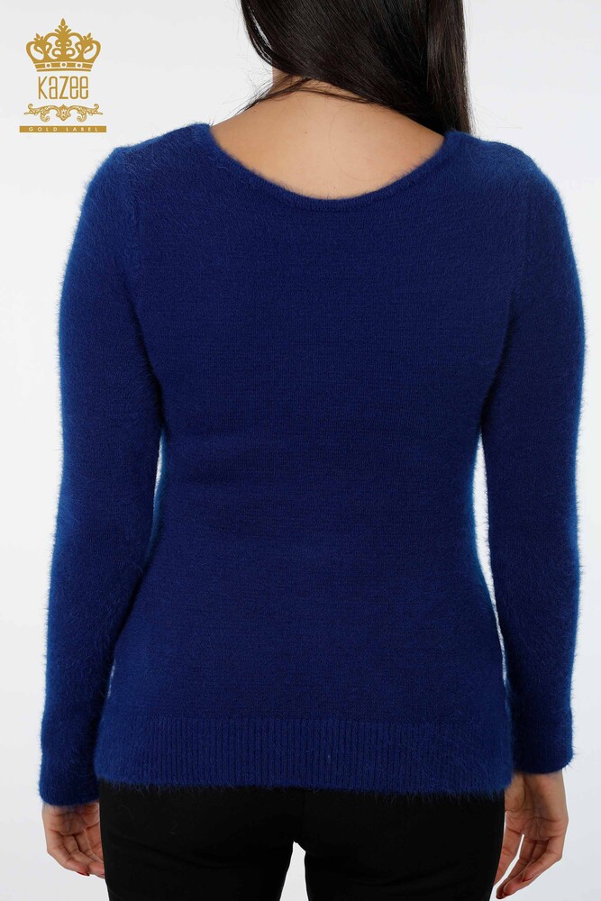 Wholesale Women's Knitwear Sweater Hair Knitted Angora Long Sleeve Basic - 18473 | KAZEE - 25