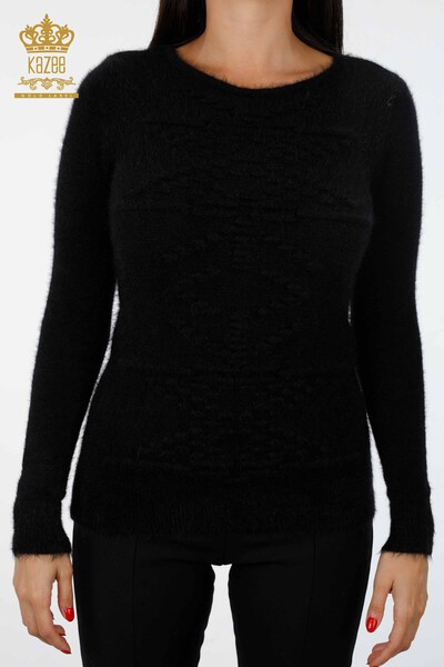 Wholesale Women's Knitwear Sweater Hair Knitted Angora Long Sleeve Basic - 18473 | KAZEE - 27