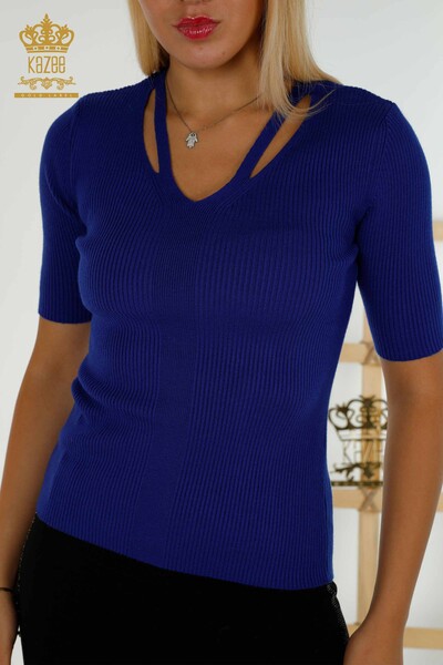 Wholesale Women's Knitwear Sweater - Short Sleeve - Saks - 30397 | KAZEE - 2