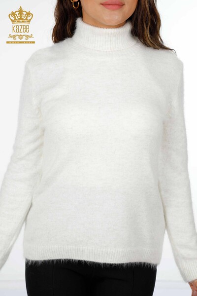 Wholesale Women's Knitwear Sweater Glitter Transition Viscose Turtleneck - 19080 | KAZEE - 7