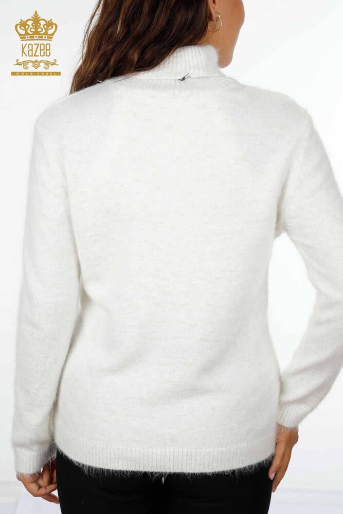 Wholesale Women's Knitwear Sweater Glitter Transition Viscose Turtleneck - 19080 | KAZEE - 10