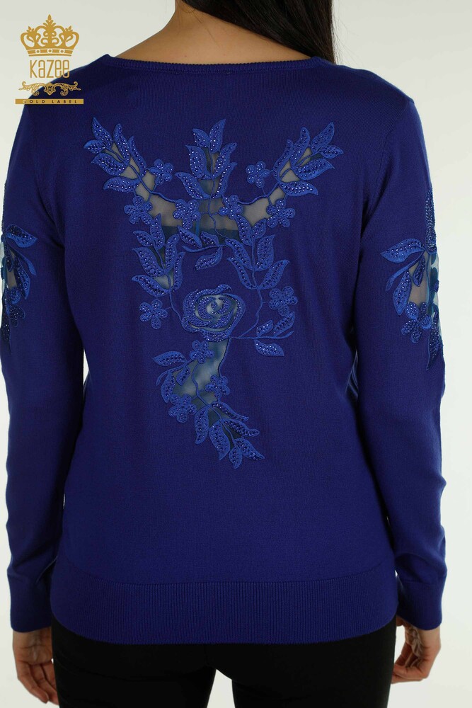 Wholesale Women's Knitwear Sweater Sleeve Rose Detailed Saks - 15374 | KAZEE - 8