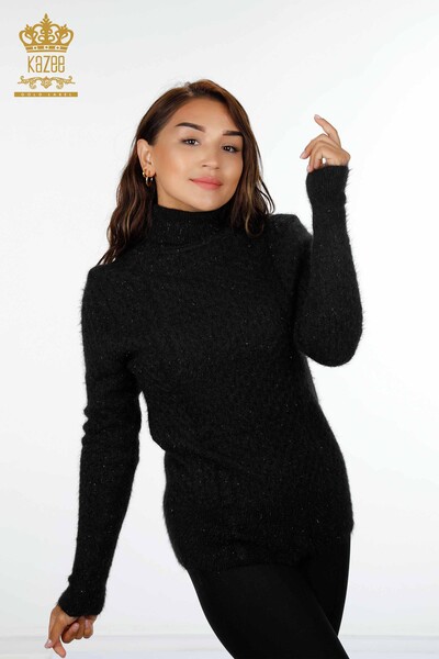 Wholesale Women's Knitwear Sweater Turtleneck Hair Braided - 19070 | KAZEE - 12