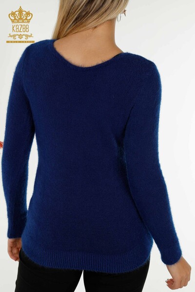 Wholesale Women's Knitwear Sweater Woven Angora Saks - 18473 | KAZEE - 7