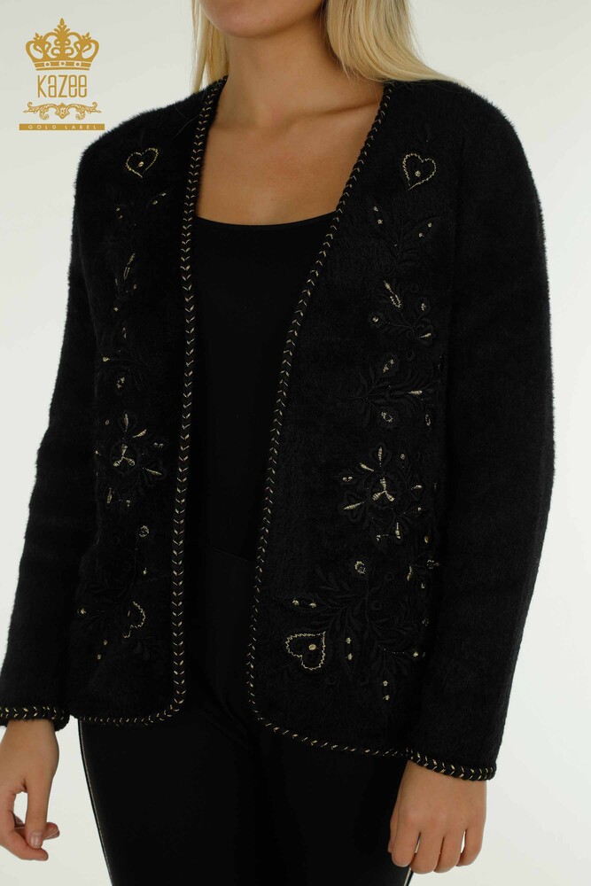 Wholesale Women's Vest Embroidered Black - 30684 | KAZEE - 2