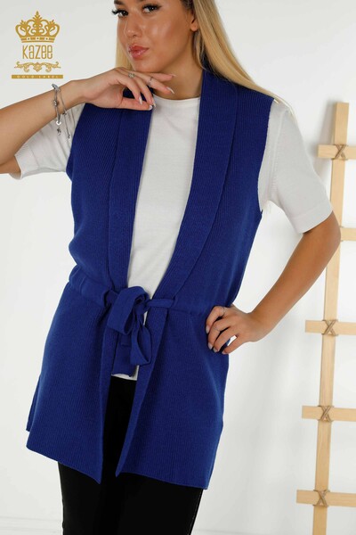 Wholesale Women's Vest with Rope Tie Saks - 30410 | KAZEE - 2