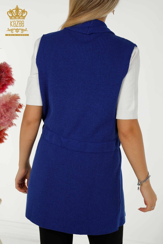 Wholesale Women's Vest with Rope Tie Saks - 30410 | KAZEE - 6