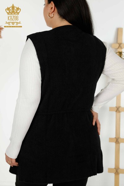 Wholesale Women's Vest With Two Pockets Black - 30582 | KAZEE - 6