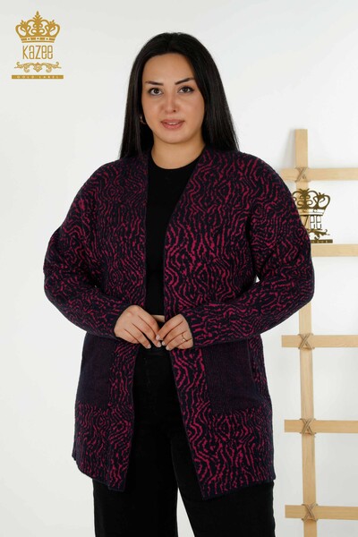 Wholesale Women's Cardigan Two Color Purple - 30121 | KAZEE - 1