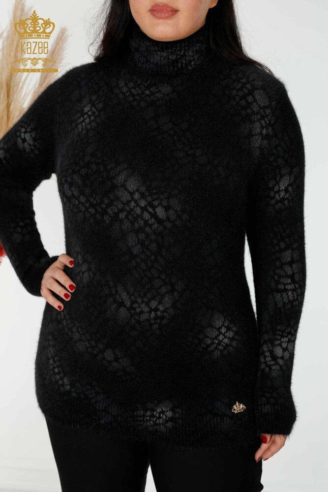 Wholesale Women's Knitwear Sweater Angora Black - 18984 | KAZEE - 2