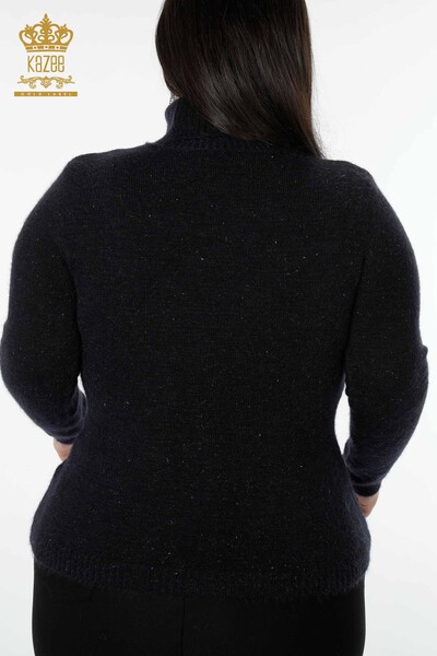 Wholesale Women's Knitwear Sweater Glitter Transition Navy - 19077 | KAZEE - 5