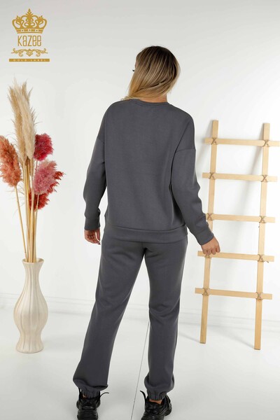 Wholesale Women's Tracksuit Basic Gray with Pockets - 17579 | KAZEE - 8