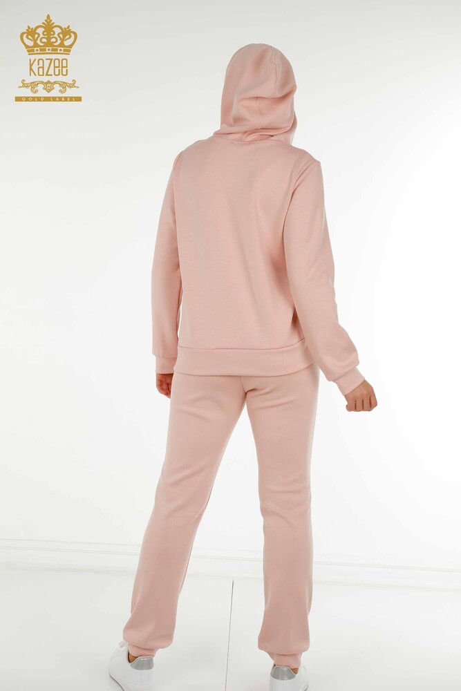 Wholesale Women's Tracksuit Set Hooded Powder - 20414 | KAZEE - 15