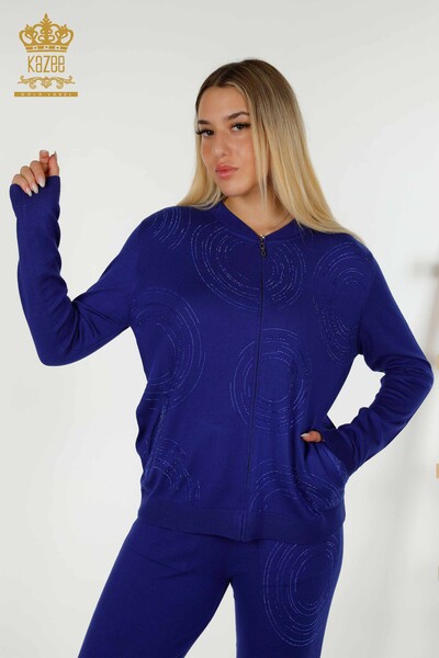 Wholesale Women's Tracksuit Set Zippered Saks - 16276 | KAZEE - 2