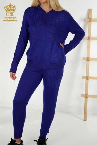 Wholesale Women's Tracksuit Set Zippered Saks - 16276 | KAZEE - 3