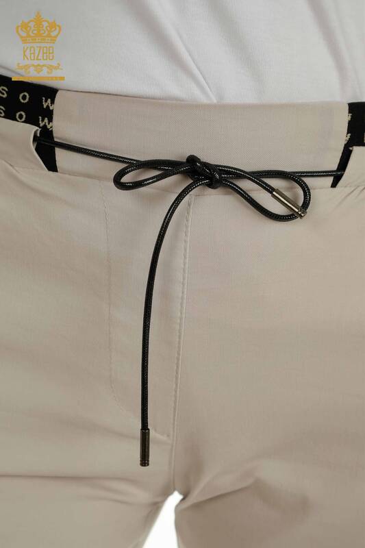 Wholesale Women's Trousers - Elastic Waist - Mink - 2406-4525 | M.