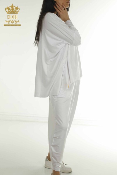 Wholesale Women's Two-piece Suit Long Sleeve Ecru - 2402-212295 | S&M - Thumbnail