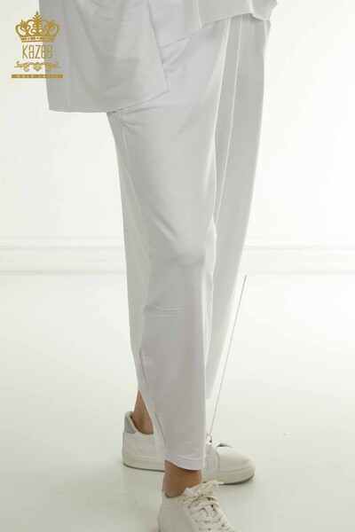 Wholesale Women's Two-piece Suit Long Sleeve Ecru - 2402-212295 | S&M - Thumbnail