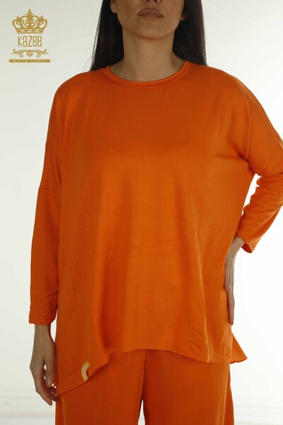 Wholesale Women's Two-piece Suit Long Sleeve Orange - 2402-212295 | S&M - Thumbnail (2)