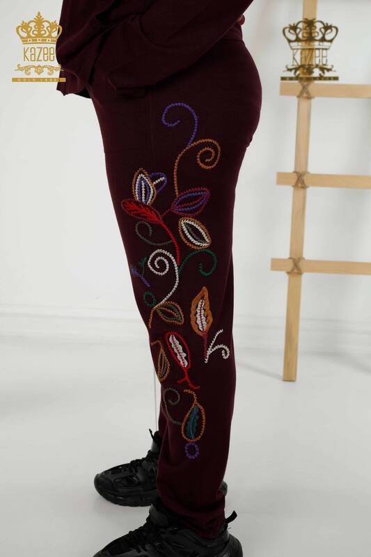 Женский спортивный костюм оптом - Красочный узор - Фиолетовый - 16657 | КАZEE